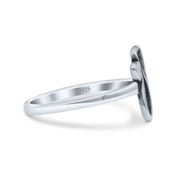 Custom Stethoscope ID Medical Design Jewelry Oxidized Statement Band Thumb Ring